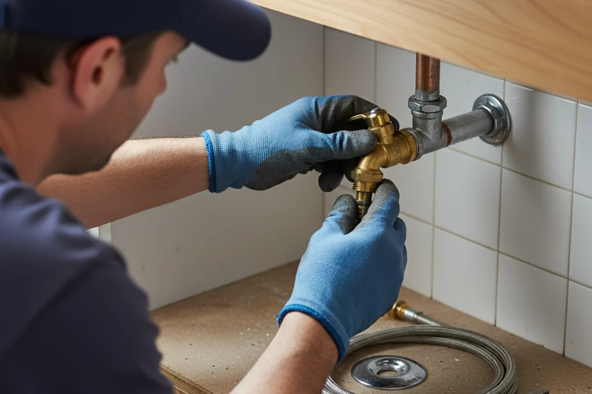 Shutoff valve and fitting work during Faucet and Fixture Repair in Sylvania